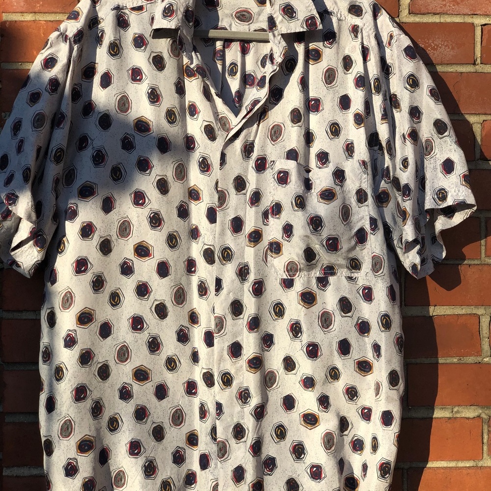 Colore Italia Patterned Silk Button Up